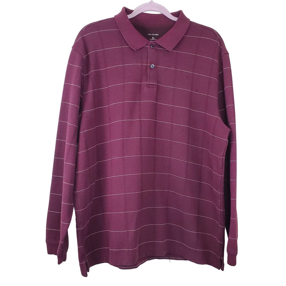 VAN HEUSEN Pin Striped Henley Long Sleeve Shirt